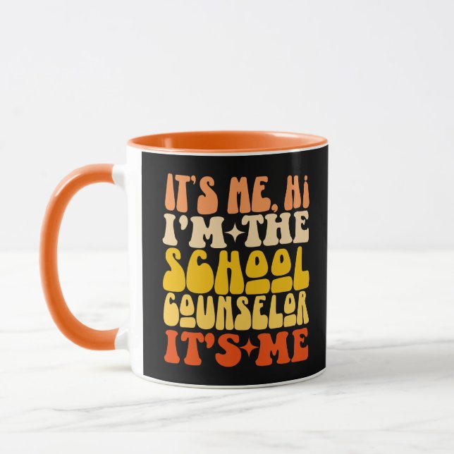 Taza Soy yo, soy el consejero escolar, soy yo Groovy (Izquierda)