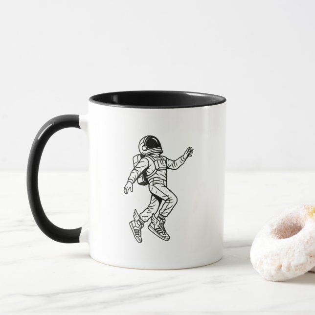 Taza Space Kicks: Winged Astronaut Flight (Con donut)