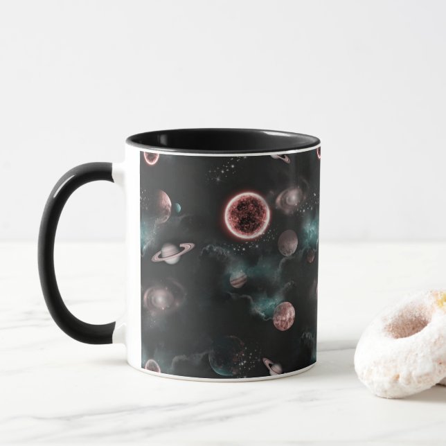 Taza Space Pattern  (Con donut)