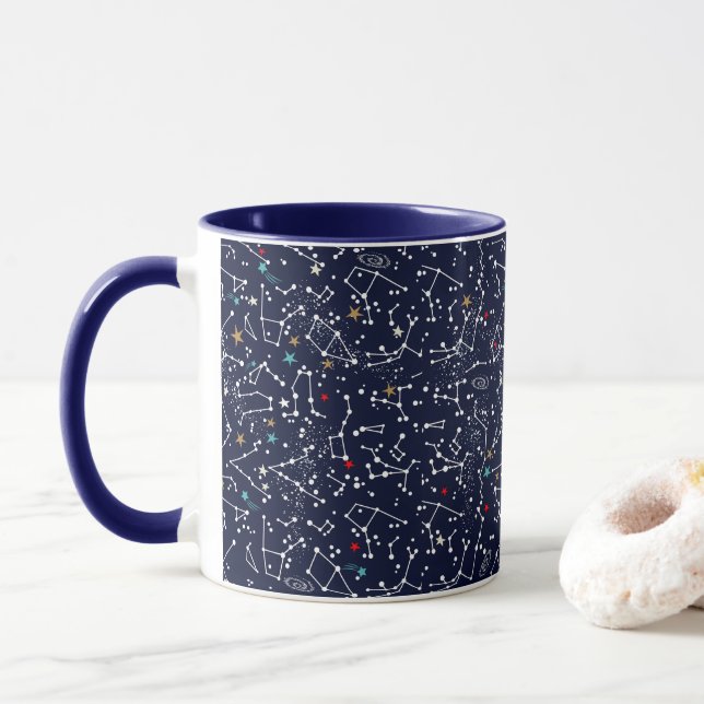 Taza Space Pattern  (Con donut)