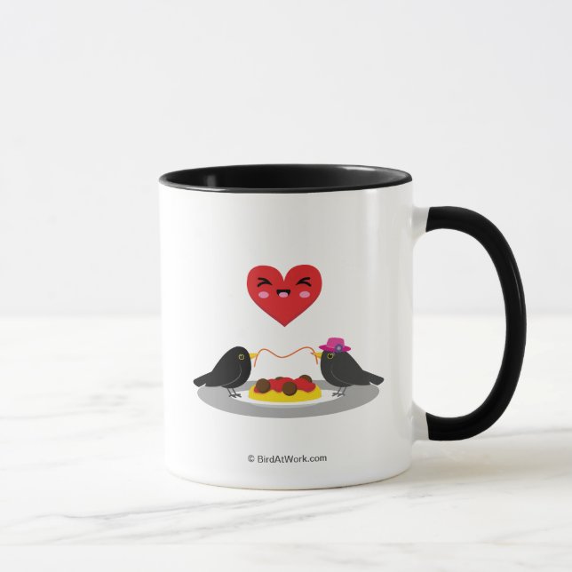 Taza Spaghetti Meatball Romantic Date (Derecha)