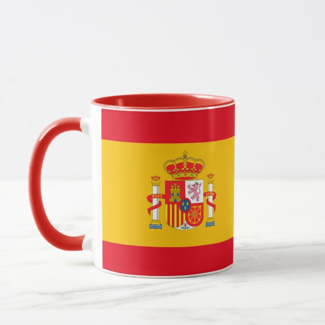 Taza Spain Flag Coffee Mug – Patriotic Spanish Decor (Izquierda)