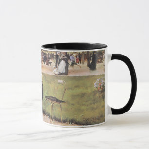 Taza Spaniel tibetano en el parque