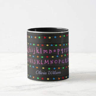 Taza Sparkling Neon Alphabet with Festive Lights
