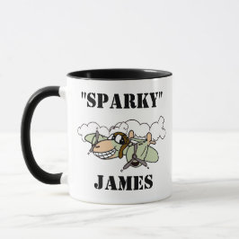 Taza Sparky" el Personalizado relámpago P-38