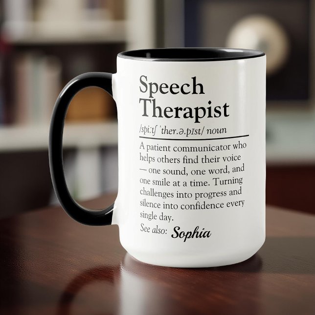 Taza Speech Therapist Definition Personalized Gift (Subido por el creador)