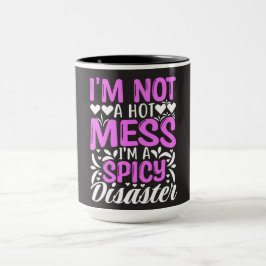 Taza Spicy Disaster Quote Mug