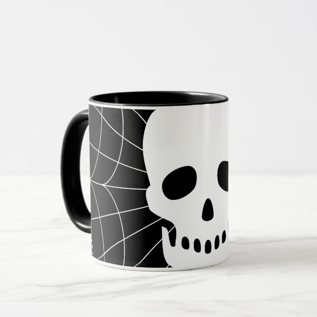 Taza Spiderweb Skull (Anverso izquierdo)