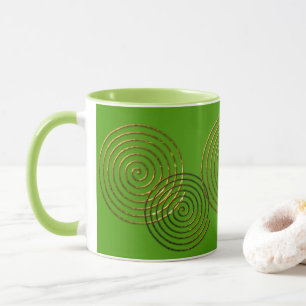 Taza Spiral Símbolo celta oro metal Mug