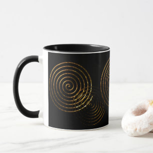 Taza Spiral Símbolo celta oro metálico