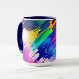 Taza Splash de pintura de color neón
