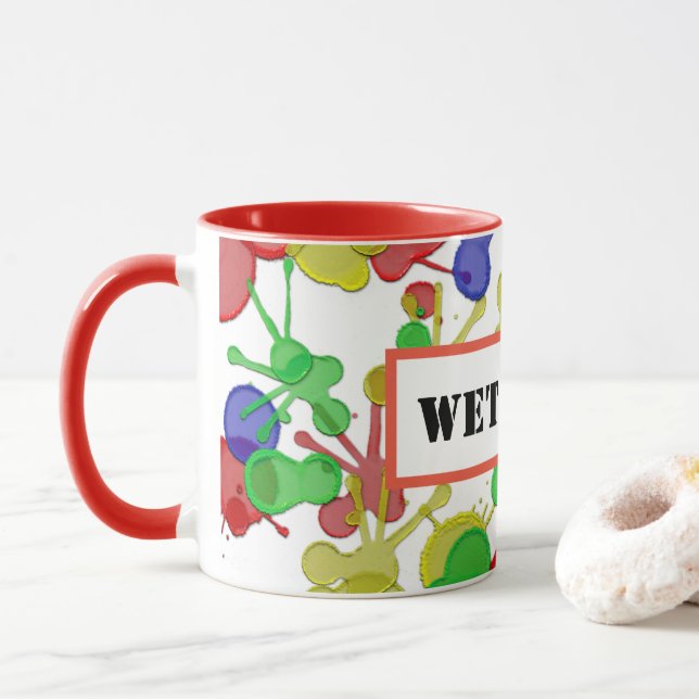 Taza ¡Splat! Wet Paint Mug (Con donut)