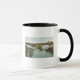 Taza Spokane, WA - Vista de las cataratas y el río