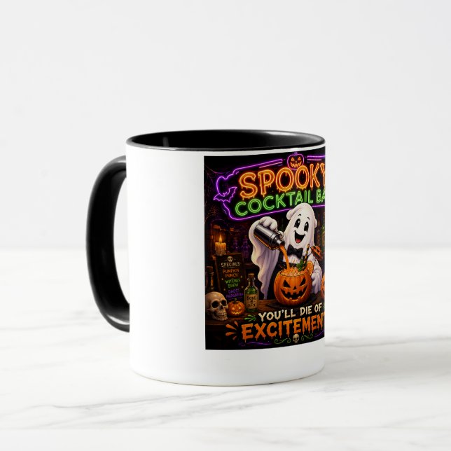 Taza Spooky Cocktail Bar Halloween Ghost (Anverso izquierdo)