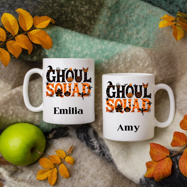 Taza Spooky Ghoul Squad Custom Name Halloween (Subido por el creador)
