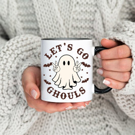 Taza Spooky Ghouls Halloween Coffee retro