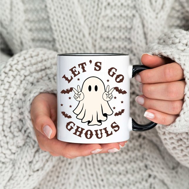 Taza Spooky Ghouls Halloween Coffee retro (Spooky Ghouls Halloween Retro Coffee Mug)