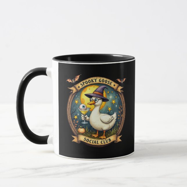 Taza Spooky Goose Halloween Ilustration Graphic (Izquierda)