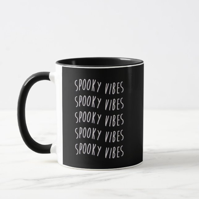 Taza spooky vibes typography (Izquierda)