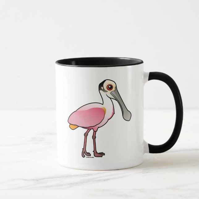 Taza Spoonbill rosado lindo (Derecha)