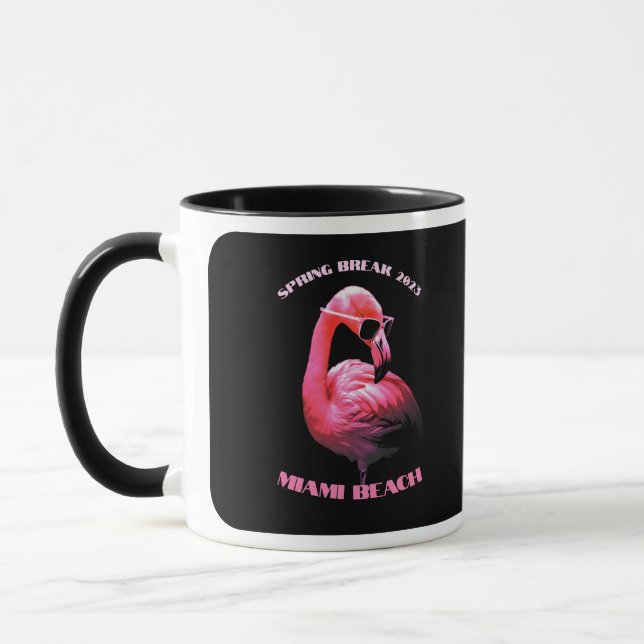 Taza Spring Break Miami Beach Flamingo Sungafas (Izquierda)
