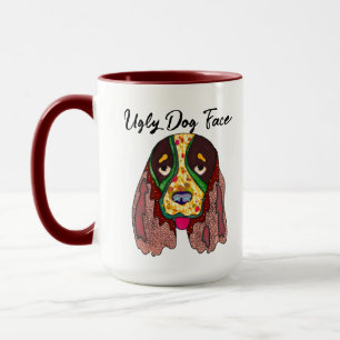 Taza Springer Spaniel perro feo cara mugre
