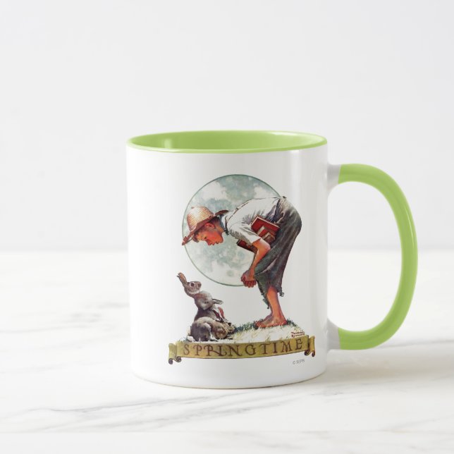 Taza Springtime, muchacho 1935 con el conejito (Derecha)