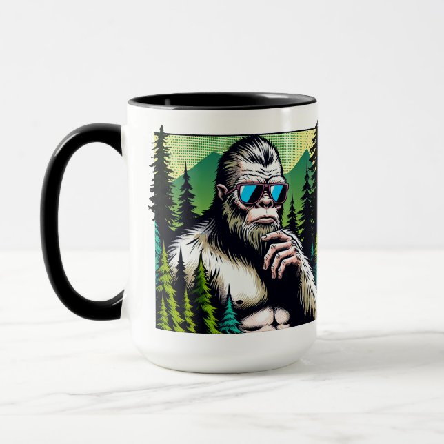 Taza Squatch Curioso con Gafas de Sol (Izquierda)