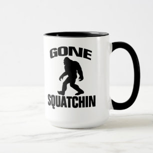 Taza Squatchin ido - silueta negra