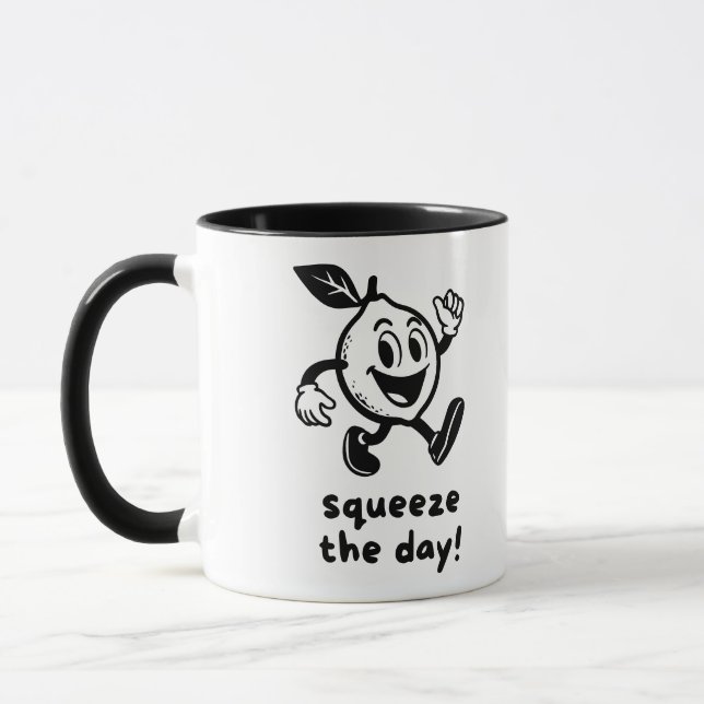 Taza Squeeze The Day Fun Lemon Pun (Izquierda)