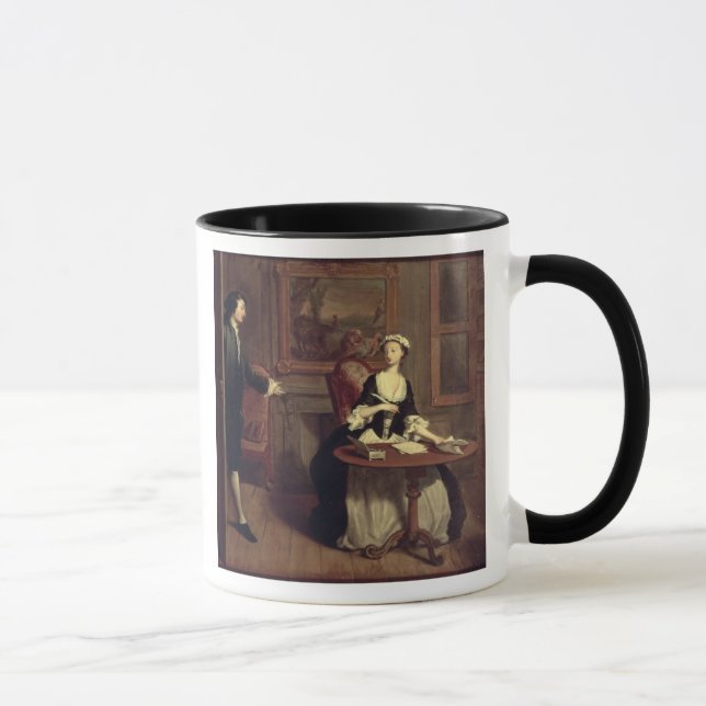Taza Sr. B. encuentra la escritura de Pamela, (Derecha)