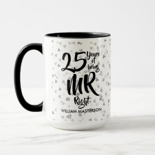 Taza Sr. Correcto Diversión 25 Aniversario de Bodas de 