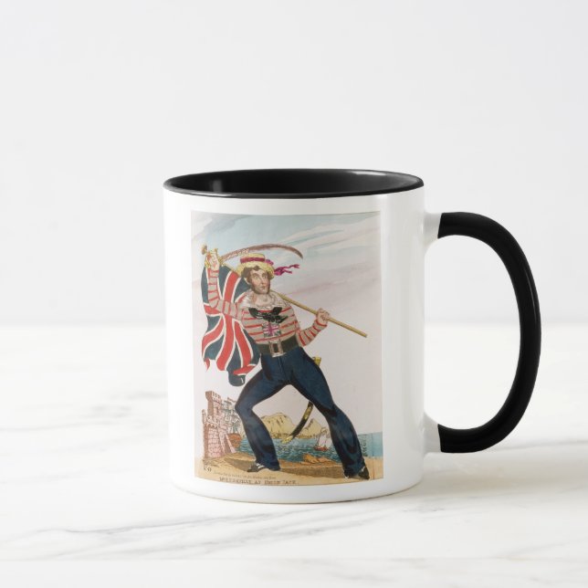 Taza Sr. E.F. Saville como 'Union Jack (Derecha)