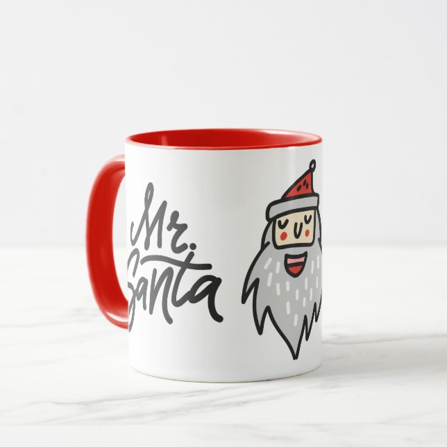 Taza SR. Festividad de Navidades divertidos de SANTA HO (Anverso izquierdo)