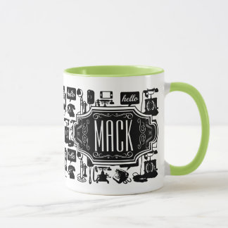 Taza Sr. Hipster Retro Teléfono Vintage Hola