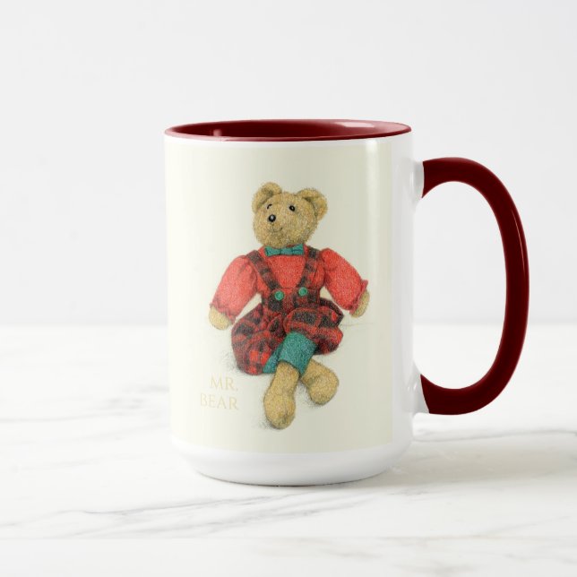 Taza SR. y MRS. BEAR Tall Maroon Combo Mug (Derecha)