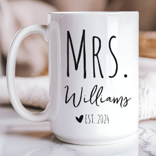 Taza Sr. y Sra. Mug, Personalizado pareja mug, Boda mug