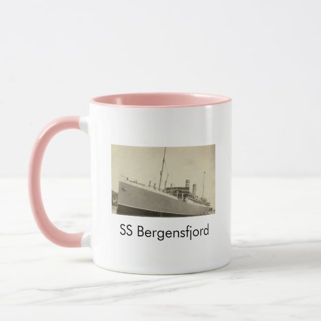 Taza SS Bergensfjord Buque noruego Café Mug (Izquierda)