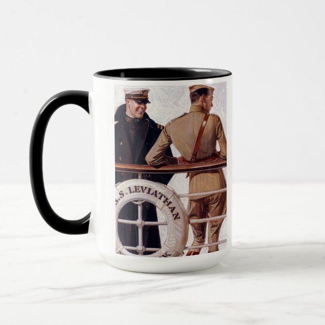 Taza SS Leviatán, 1918 por Joseph Christian Leyendecker (Izquierda)