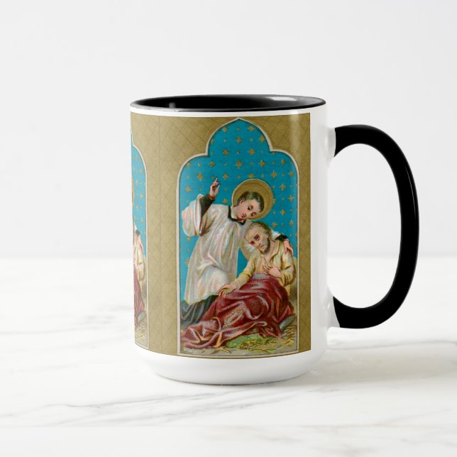 Taza St. Aloysius Gonzaga & Plague Victim (M 006) (Derecha)