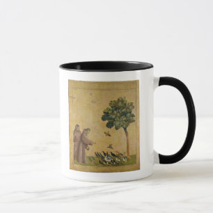 Taza St Francis de Assisi que predica a los pájaros