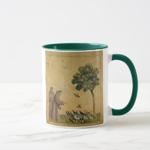 Taza St Francis de Assisi que predica a los pájaros