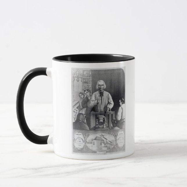 Taza St. Jean-Marie Vianney que predica, siglo XIX (Izquierda)