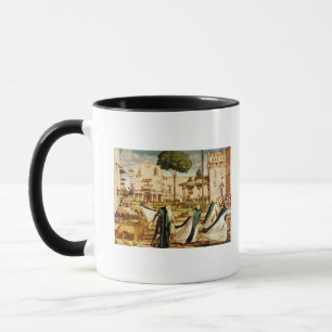 Taza St Jerome y león en el monasterio, 1501-09