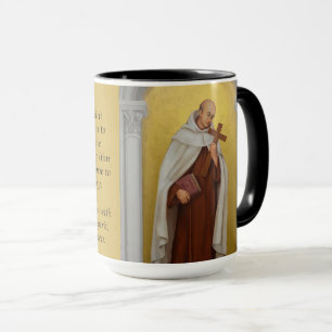 Taza St. John del rezo carmelita cruzado