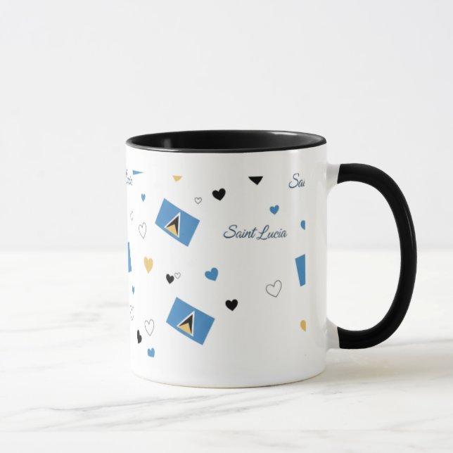 Taza St. Luica Roots Pattern Mug | Caribbean Flag (Derecha)