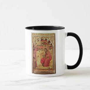 Taza St Luke que actúa en la cabeza de un hombre,