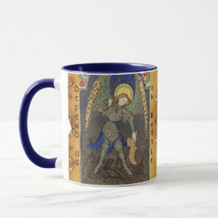 Taza St.Michael Archangel Con Pergamino Monográfico Dia