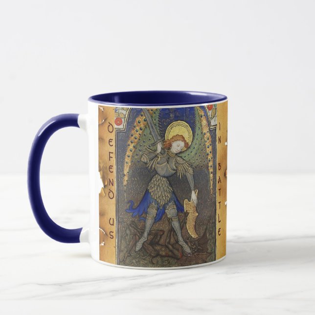 Taza St.Michael Archangel Con Pergamino Monográfico Dia (Izquierda)