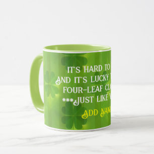 Taza St Patrick's Day Clover 4 muestra una colección mo